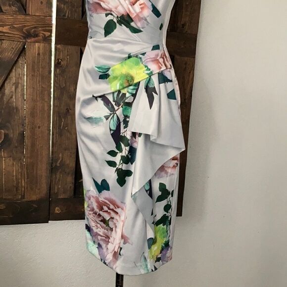 Debut silk floral dress sz-8 - Picture 8 of 8